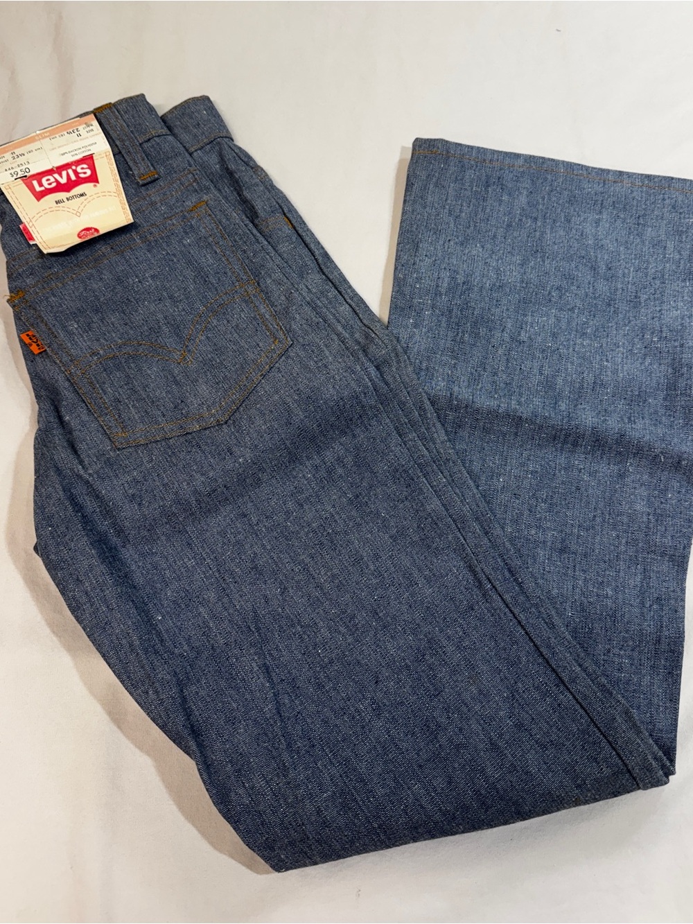 NWT Levis 446-2513 11 Slim 22x26 Orange Tab Kid Bell Bottom 70s 1975 Made in USA